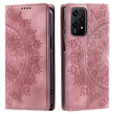 Custodia per telefono in pelle magnetica goffrata Totem per Honor 200 Lite (oro rosa)