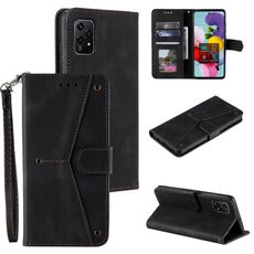 Custodia per cellulare in pelle con texture di vitello per unghie per Honor 200 Lite (nera)