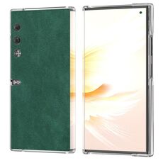Custodia per telefono con bordo trasparente in pelle PU per borsa Honor V (verde)
