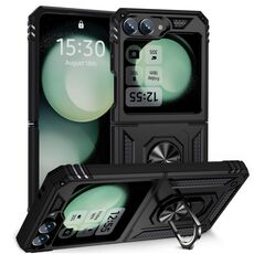 Per Samsung Galaxy Z Flip6 5G antiurto TPU + custodia per PC con supporto (nero)