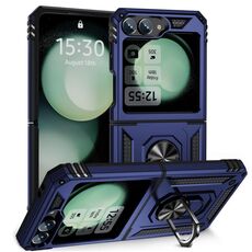 Per Samsung Galaxy Z Flip6 5G antiurto TPU + custodia per PC con supporto (blu)