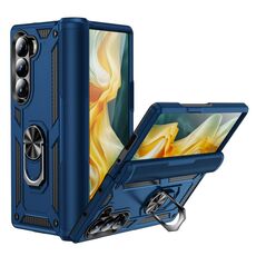 Per Samsung Galaxy Z Fold6 5G Custodia antiurto in TPU + PC con cinturino protettivo (blu reale)