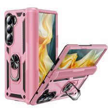 Per Samsung Galaxy Z Fold6 5G Custodia antiurto in TPU + PC con cinturino protettivo (rosa)