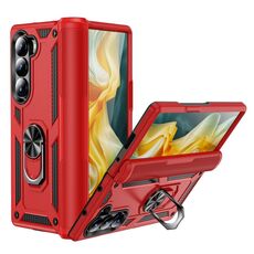Per Samsung Galaxy Z Fold6 5G TPU antiurto + custodia per PC con cinturino protettivo (rosso)
