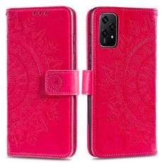 Custodia per telefono in pelle goffrata fiore Totem per Honor 200 Lite con cordino (rosso)