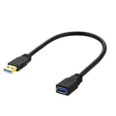 Cavo USB 3.0 femmina a USB 3.0 maschio in PVC, lunghezza: 0,6 m (nero)