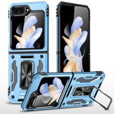 Per Samsung Galaxy Z Flip6 5G Armor PC + Custodia per telefono con protezione per fotocamera in TPU (azzurro)