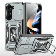 Per Samsung Galaxy Z Fold6 5G Armor PC + Custodia per telefono con protezione per fotocamera in TPU (grigio)