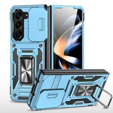 Per Samsung Galaxy Z Fold6 5G Armor PC + Custodia per telefono con protezione per fotocamera in TPU (azzurro)