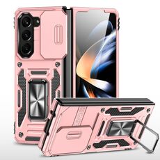 Per Samsung Galaxy Z Fold6 5G Armor PC + Custodia per telefono con protezione per fotocamera in TPU (oro rosa)