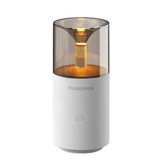 Diffusore di aromaterapia a fiamma di candela Spruzzatore automatico di profumo Mini umidificatore a lume di candela (129 bianco)