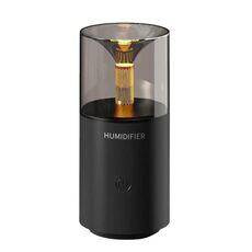 Diffusore di aromaterapia a fiamma di candela Spruzzatore automatico di profumo Mini umidificatore a lume di candela (129 nero)