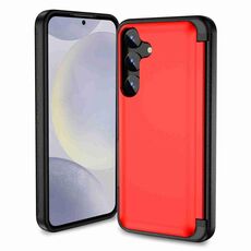 Custodia per telefono con supporto a vibrazione 3 in 1 per Samsung Galaxy S22+ 5G (rossa)