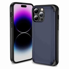 Custodia per telefono con supporto a vibrazione 3 in 1 per iPhone 15 Pro (blu reale)