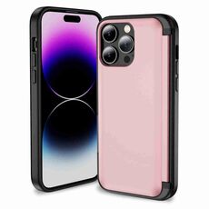 Custodia per telefono con supporto a vibrazione 3 in 1 per iPhone 15 Pro (rosa)