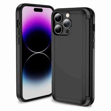 Custodia per telefono con supporto a vibrazione 3 in 1 per iPhone 15 Pro (nera)