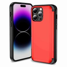 Custodia per telefono con supporto a vibrazione 3 in 1 per iPhone 15 Pro (rossa)