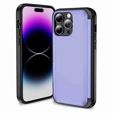 Custodia per telefono con supporto a vibrazione 3 in 1 per iPhone 15 Pro (viola chiaro)