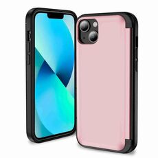Per iPhone 14/13 Custodia per telefono con supporto a vibrazione 3 in 1 (rosa)