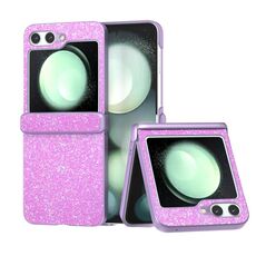 Custodia per telefono antiurto con vernice glitterata in polvere di diamante per Samsung Galaxy Z Flip6 (rosa scuro)