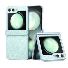 Per Samsung Galaxy Z Flip6 Custodia per telefono antiurto con vernice glitterata in polvere di diamante (verde chiaro)