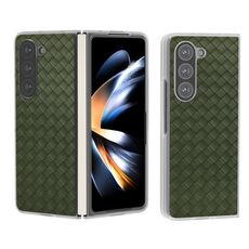Custodia per telefono in PU con struttura traslucida satinata per Samsung Galaxy Z Fold6 5G (verde)
