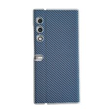 Custodia per telefono antiurto ultrasottile in fibra di carbonio Kevlar per Honor V Purse (blu)