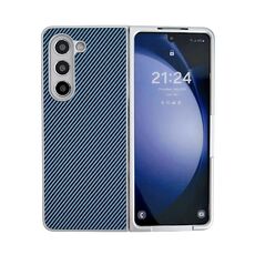 Per Samsung Galaxy Z Fold6 Custodia per telefono antiurto ultrasottile in fibra di carbonio Kevlar (blu)