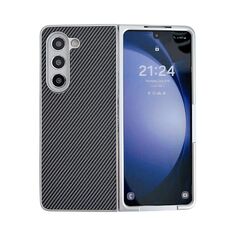 Per Samsung Galaxy Z Fold6 Custodia per telefono antiurto ultrasottile in fibra di carbonio Kevlar (nera)