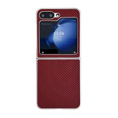 Per Samsung Galaxy Z Flip6 Custodia per telefono antiurto ultrasottile in fibra di carbonio Kevlar (rossa)