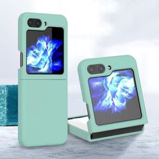 Custodia per telefono pieghevole in silicone per Samsung Galaxy Z Flip6 (blu ghiacciaio)