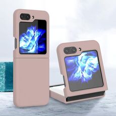 Custodia per telefono pieghevole in silicone per Samsung Galaxy Z Flip6 (rosa)