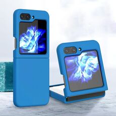 Custodia pieghevole per telefono Samsung Galaxy Z Flip6 in silicone Skin Feel (blu navy)