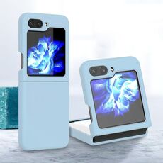 Custodia per telefono pieghevole in silicone per Samsung Galaxy Z Flip6 (blu nebbia)