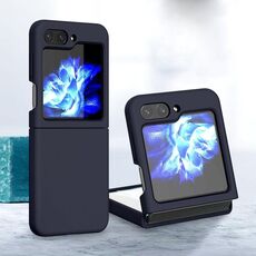Custodia per telefono pieghevole in silicone per Samsung Galaxy Z Flip6 (blu notte)
