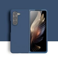 Custodia per telefono pieghevole in silicone per Samsung Galaxy Z Fold6 (blu notte)