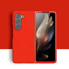 Custodia per telefono pieghevole in silicone per Samsung Galaxy Z Fold6 (rossa)