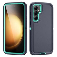 Per Samsung Galaxy S23 FE 5G Life Custodia rigida impermeabile per telefono (blu scuro + azzurro)