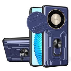 Per Honor X9b Custodia scorrevole Camshield TPU + PC con slot per schede (blu)