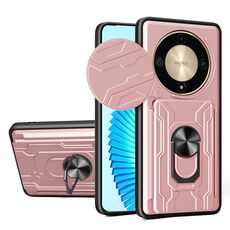 Per Honor X9b Custodia scorrevole Camshield TPU + PC con slot per schede (oro rosa)