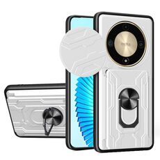 Per Honor X9b Custodia scorrevole Camshield TPU + PC con slot per schede (bianca)