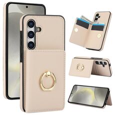 Per Samsung Galaxy S24 5G Custodia per telefono con porta carte antifurto RFID (bianca)