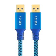 Cavo connettore USB 3.0 maschio-maschio per stampante/disco rigido, lunghezza: 0,6 m (blu)