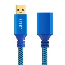Cavo di prolunga USB 3.0 maschio-femmina per stampante/disco rigido, lunghezza: 0,3 m (blu)