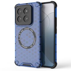 Per Xiaomi 14 Pro Custodia per telefono antiurto con anello magnetico a nido d'ape (blu)