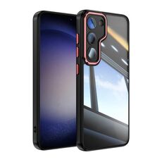 Per Samsung Galaxy S23 5G Custodia per telefono antiurto con armatura ibrida in acrilico TPU (nero rosso)