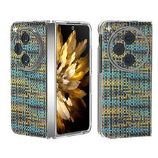 Custodia per telefono in PU con cornice traslucida satinata colorata per OPPO Find N3 (oro)