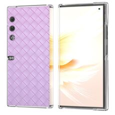 Custodia per telefono in PU con struttura trasparente per borsetta per Honor V (viola)