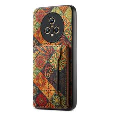 Custodia per telefono con supporto per slot per scheda Honor Magic5 (giallo autunno)