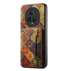 Custodia per telefono con supporto per slot per scheda Honor Magic5 Ultimate (giallo autunno)